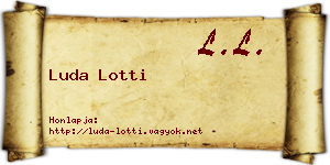 Luda Lotti névjegykártya